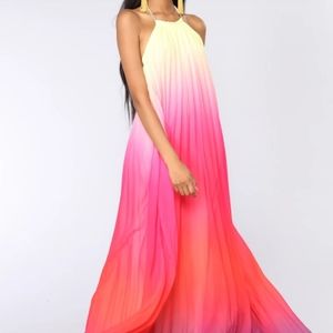 Fashion Nova Sunset Ombre Maxi Dress
